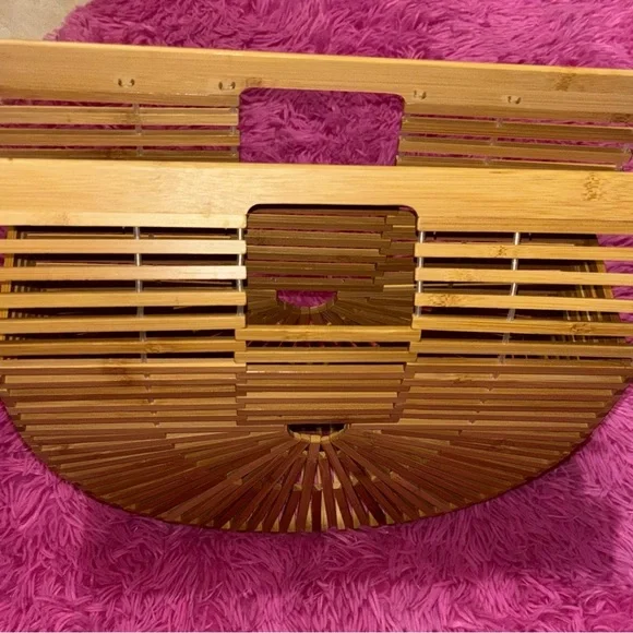 Bamboo Handmade Boho Large Tote Bag - Picture 4 of 7